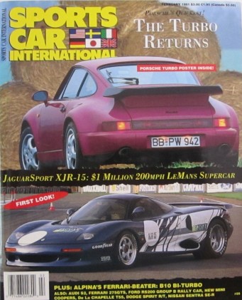 SPORTS CAR INTERNATIONAL 1991 FEB - DONOHUE CAMARO, XJR-15, RS200, T55, MINI